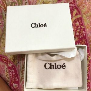 Empty Chloe box + pouch